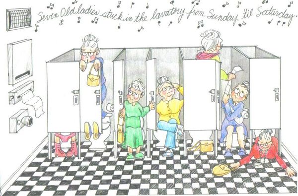 Seven Old Ladies (Got Stuck In A Lavatory)