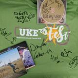 Ukefest T-shirt with signatures of headliners